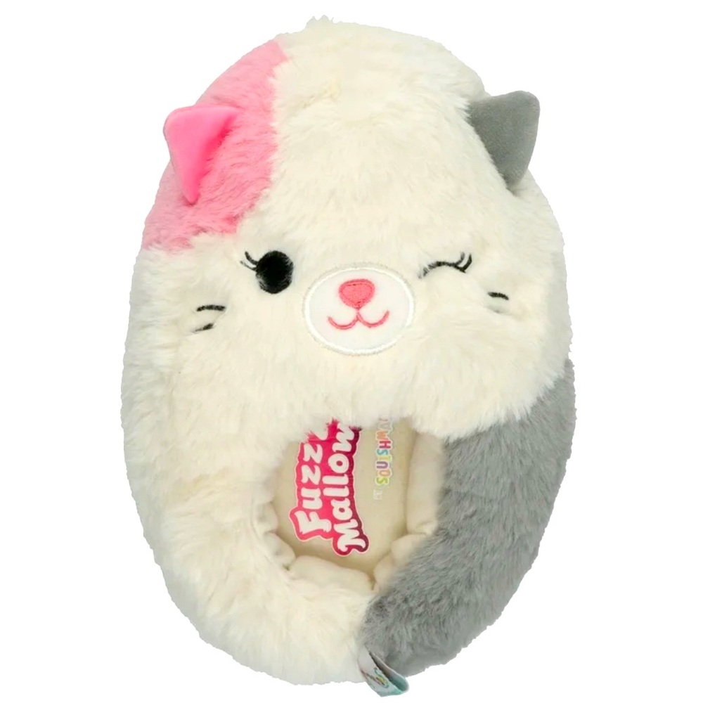 NWT! FUZZ MALLOW Karina the cat indoor plush faux fur squishy cozy slippers.